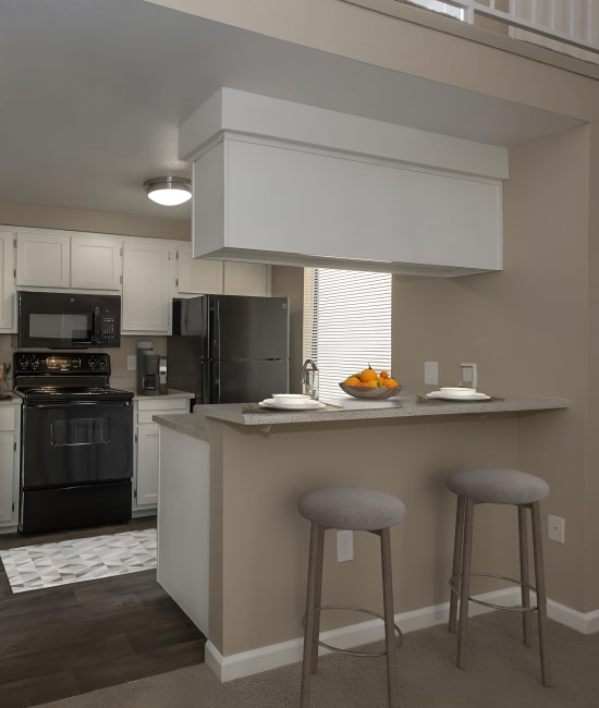 Kitchen at Huntcliffe Apartments in Fair Oaks, California