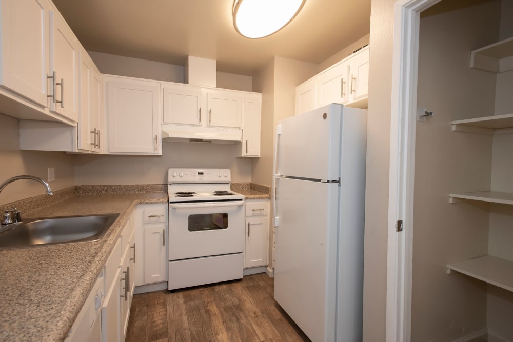 Kitchen appliances at California Center Apartments in Sacramento, California
