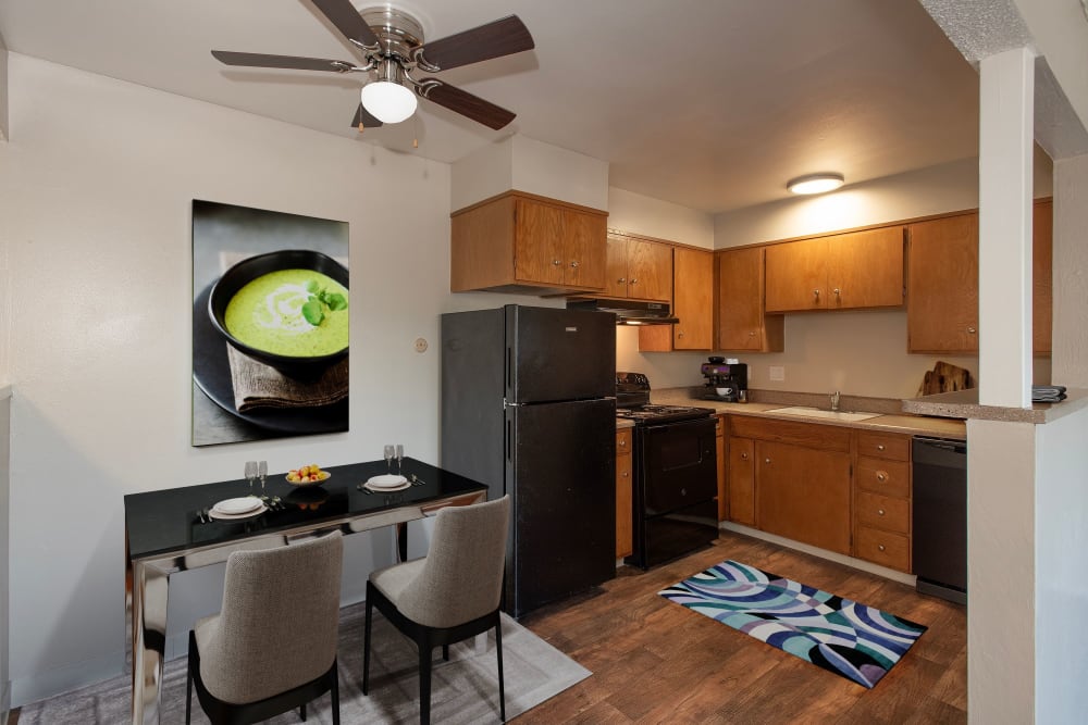 Kitchen at Arden Palms Apartments in Sacramento, California