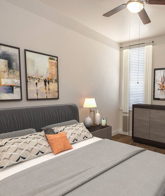 Bedroom area at Clarendon House in Sacramento, California