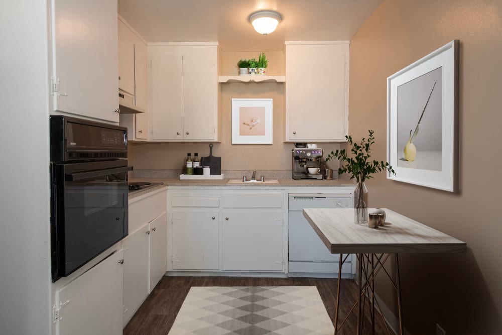 Kitchen area at Corabel Lane Apartments in Sacramento, California