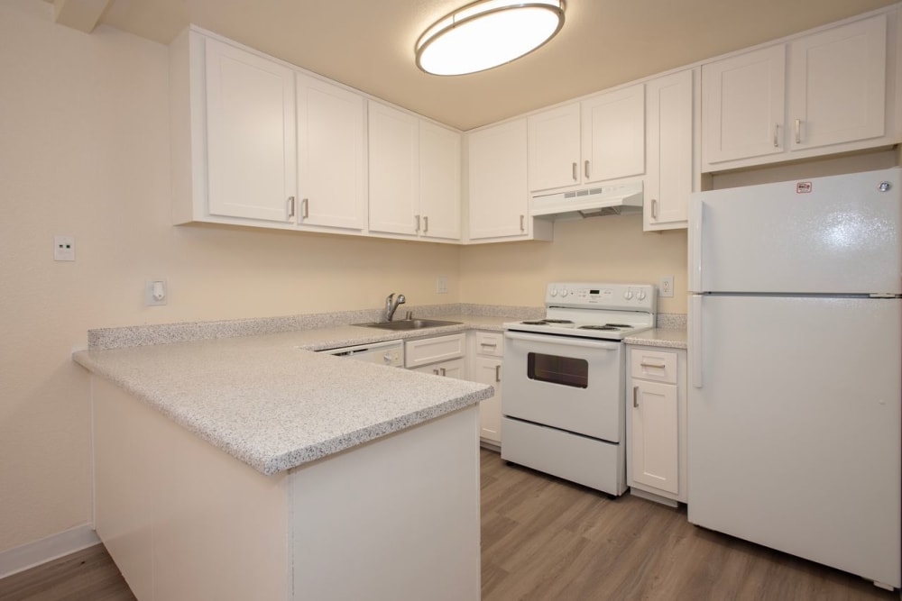 Kitchen area at Zinfandel Ranch Apartments in Rancho Cordova, California