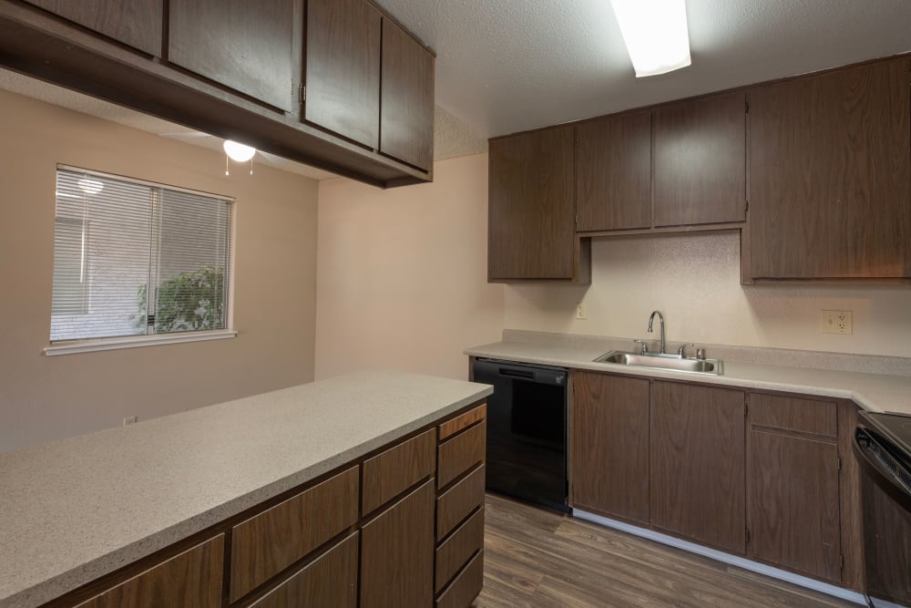 Kitchen area at San Juan Hills in Fair Oaks, California