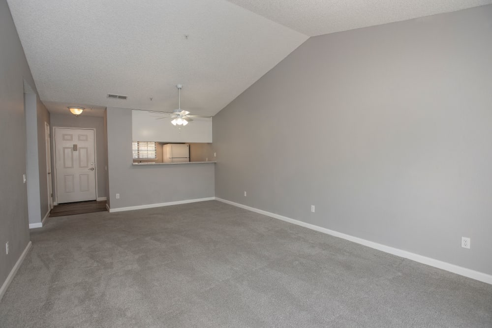 Spacious living room at Foothill Terrace in Auburn, California