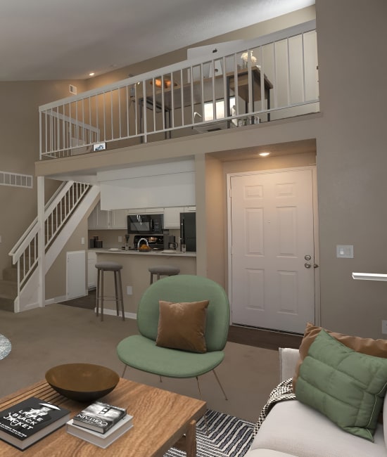 Loft apartment at Huntcliffe Apartments in Fair Oaks, California