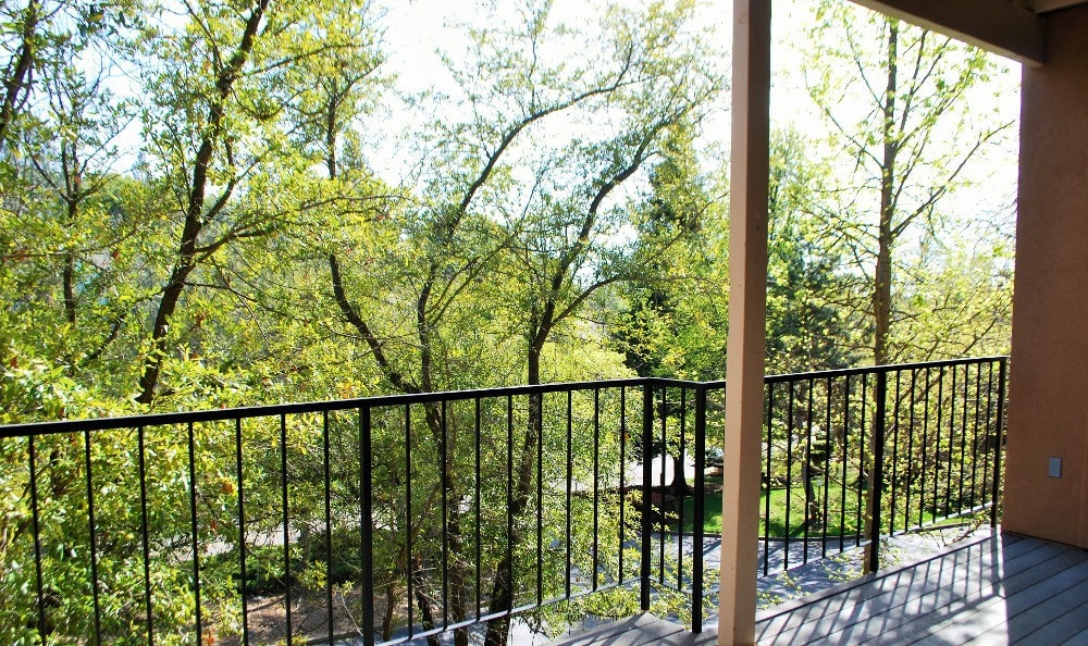 Balcony view at Foothill Terrace in Auburn, California