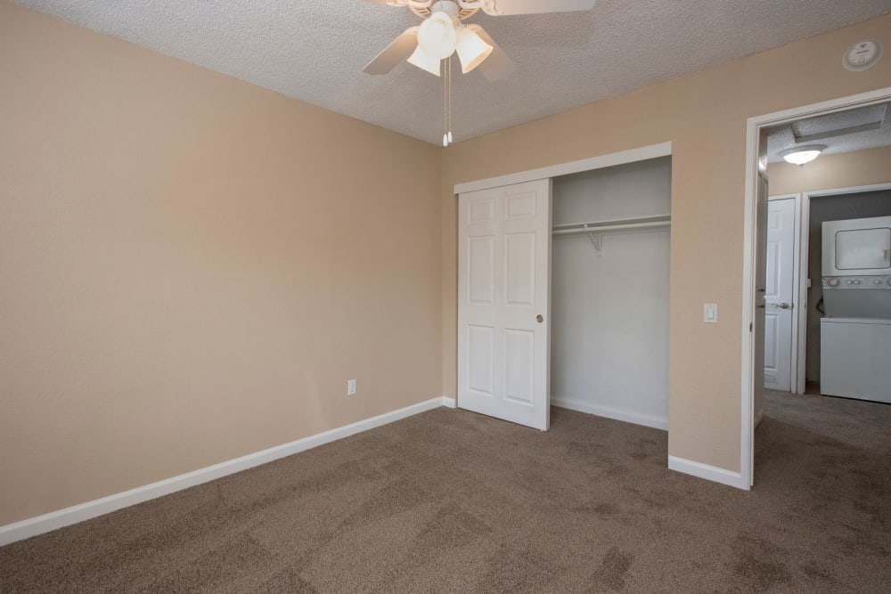 Bedroom and closet at Foothill Terrace in Auburn, California