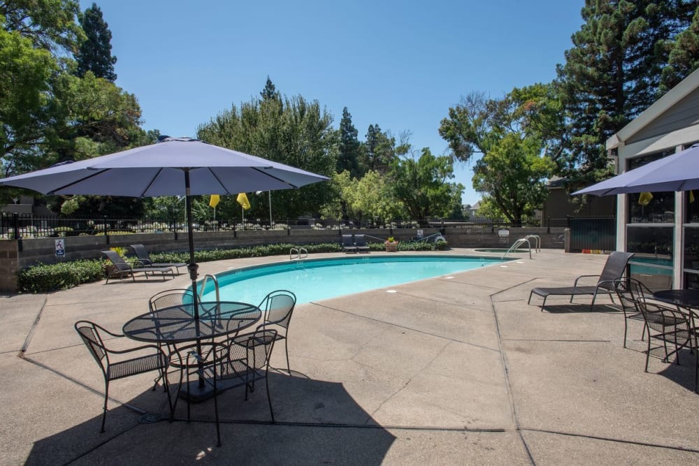 Pool area at Zinfandel Ranch Apartments in Rancho Cordova, California
