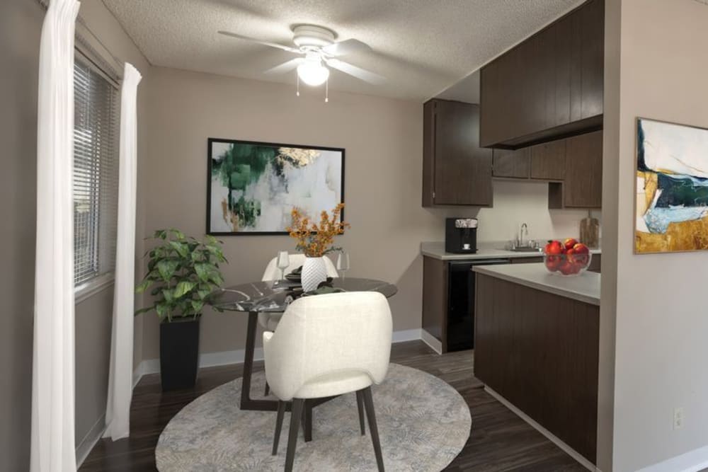 Kitchen and dining area at San Juan Hills in Fair Oaks, California